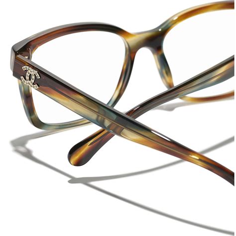 Square Eyeglasses Acetate Yellow Tortoise & Brown.